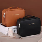 VELINIA Pochette per Cosmetici Donna | Grande Capacità | Impermeabile & Lussuosa | Pelle PU