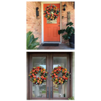 Autumna Charm Ghirlanda Autunnale | Zucca & Rattan | 40 cm | Decorazione Artigianale per Autunno & Ringraziamento