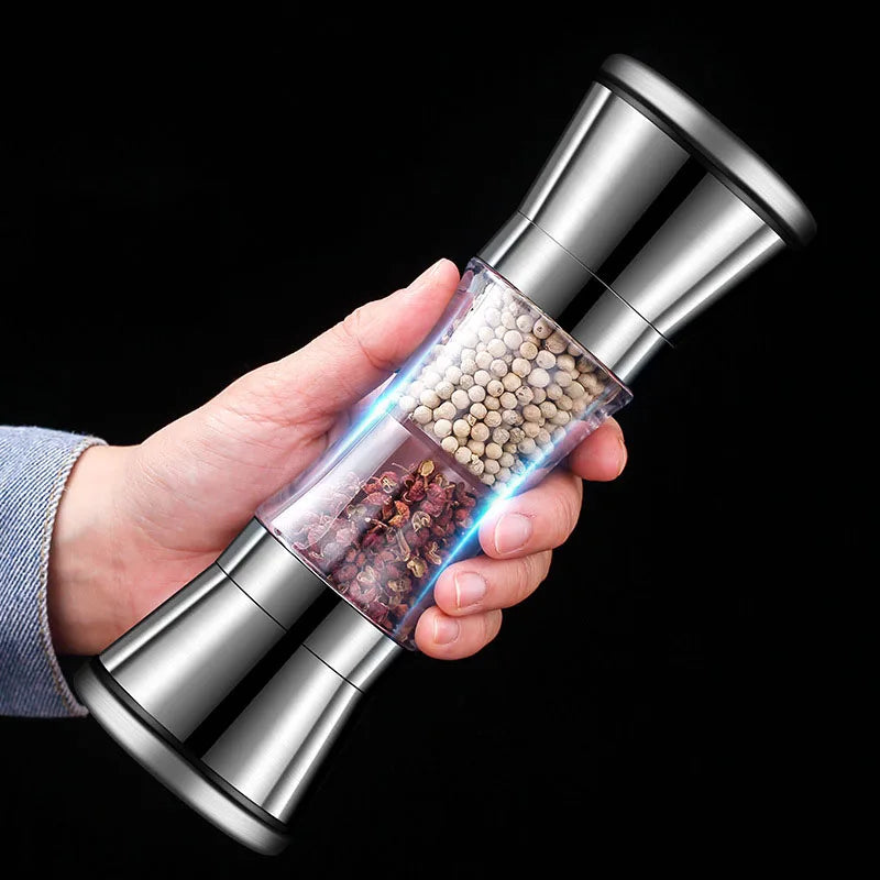 Macina spezie 2-in-1 SPICURA DuoMill | Macina doppia in acciaio inox per sale e pepe | Manuale e stiloso