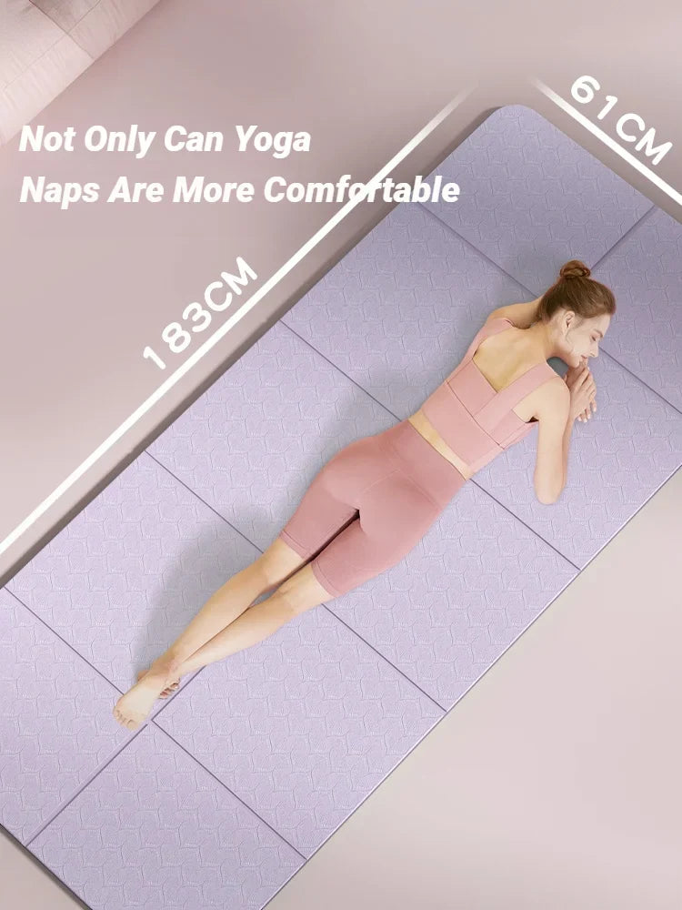 YogaMat FlexFold | Pieghevole & Leggero | Antiscivolo su Entrambi i Lati | Materiale TPE Ecologico