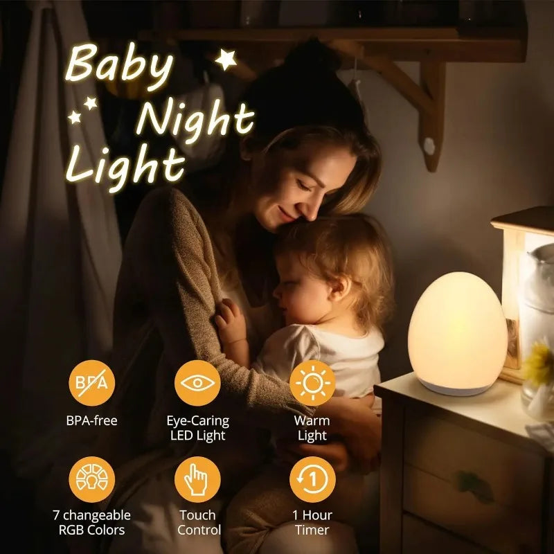 Lumiboo Luce Notturna | RGB & Bianco Caldo | Controllo Touch | 100h Batteria | 12 × 10 cm | Camera per Bambini