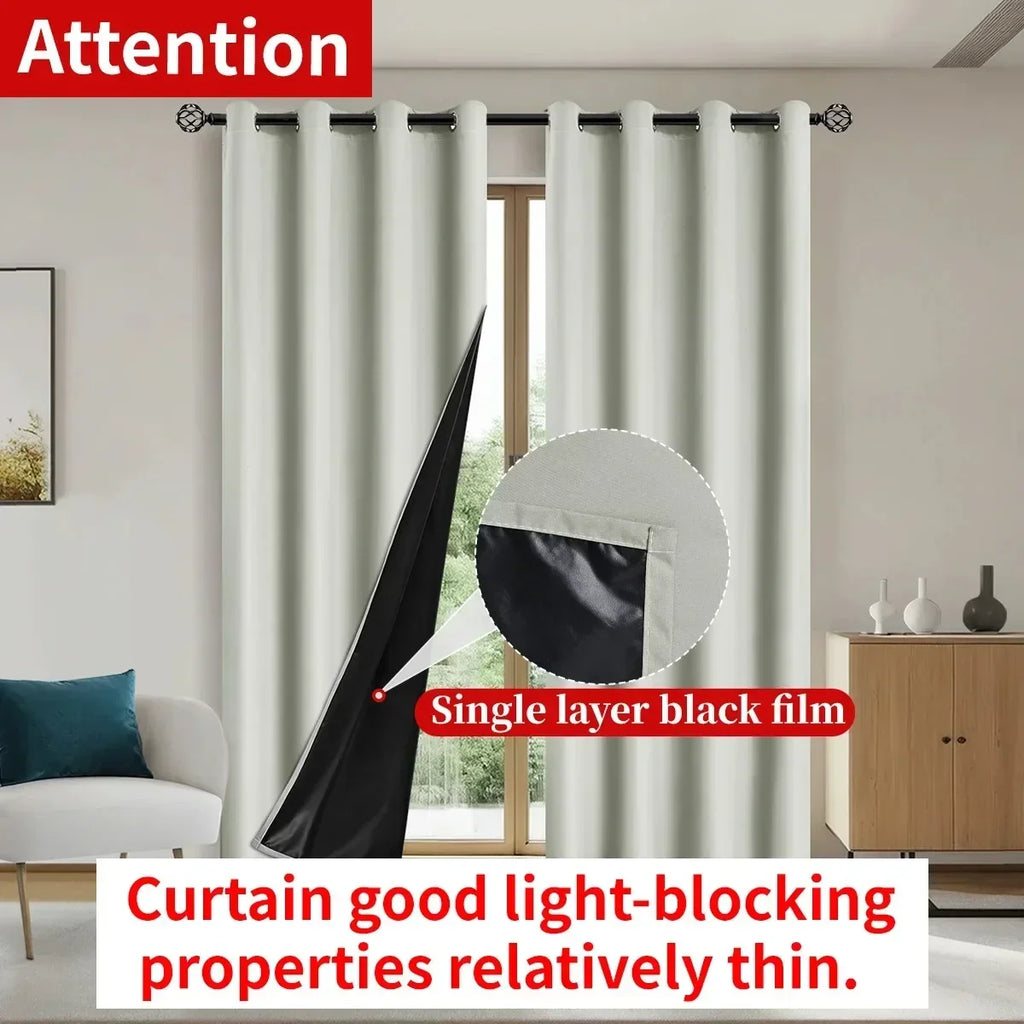 LUXEDRAPE - Tende moderne 100% oscuranti con rivestimento per camera da letto e soggiorno