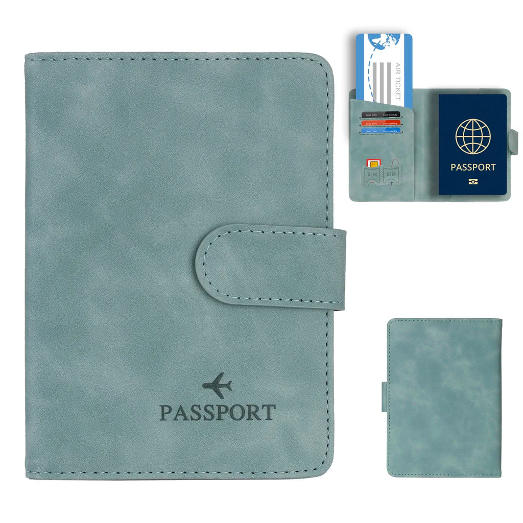 Copertura per passaporto Travello | Protezione RFID | Aspetto pelle vera | Per donne e uomini