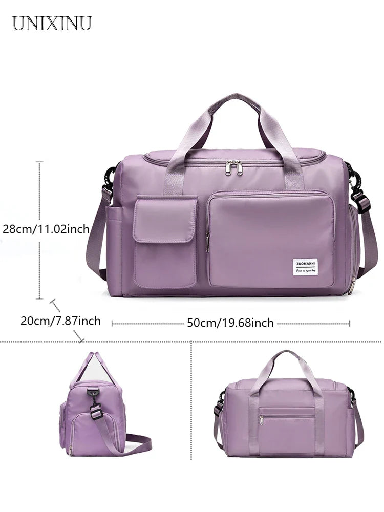 Borsa da viaggio Veyora WeekAir | Capacità di 35 L | Con scomparto per scarpe e separazione umido/secco | Per viaggi in aereo, sport e weekend
