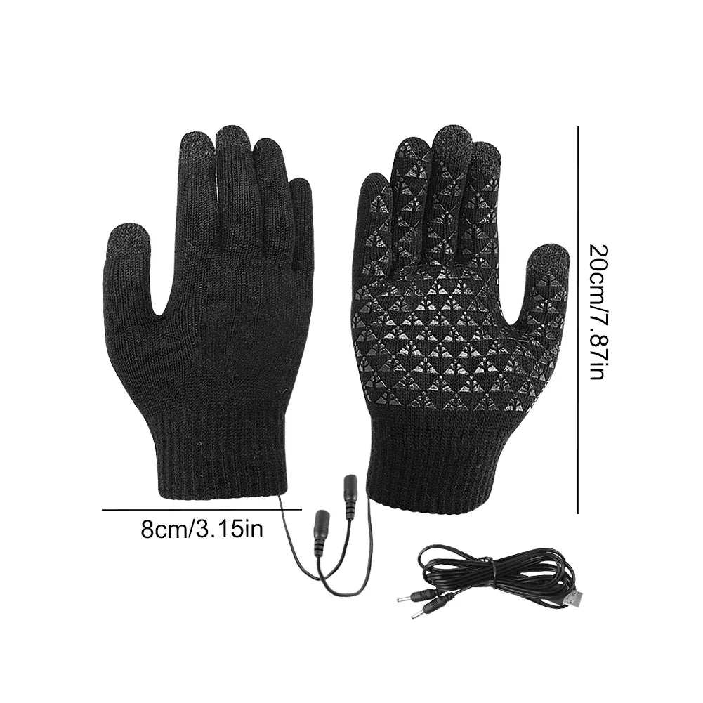 Guanti Riscaldabili FROSTIQ | Ricarica USB | Touchscreen & Antiscivolo | Guanti Termici Invernali per Outdoor & Ciclismo