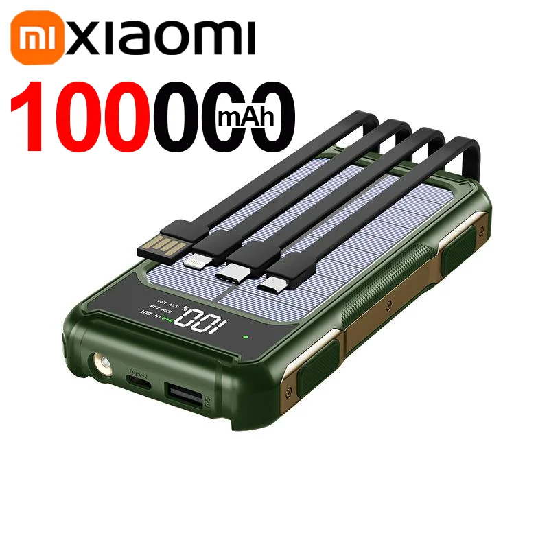 Powerbank Solare Voltora 20K | 20.000mAh | Cavo 4-in-1 | Ricarica Rapida & LED di Emergenza | Per iPhone & Samsung