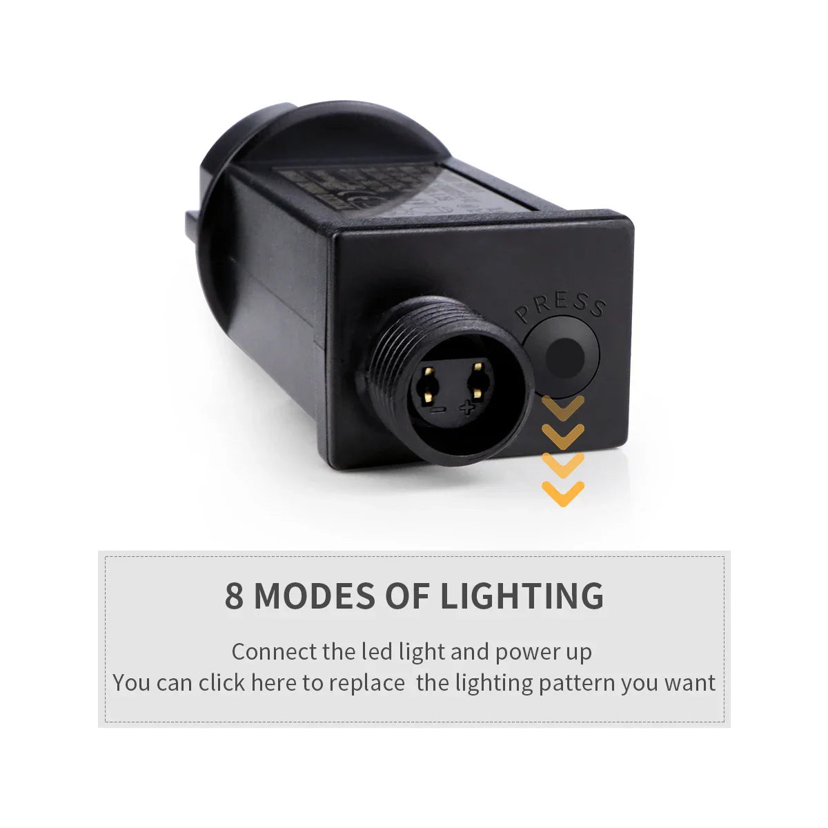 LuminaraX | Catena di luci LED esterna 24V | 8 modalità di illuminazione | Impermeabile IP65 | 10–100 m | Per giardino, casa e decorazioni natalizie
