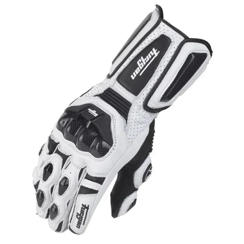 Guanti da Moto RidePro Carbon | Impermeabili e a prova di vento | Compatibili con touchscreen | Protezioni in vera pelle | Per estate e inverno