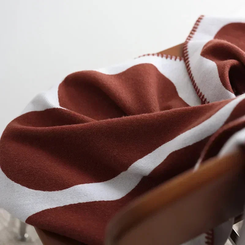 NordLuxe | Coperta in Jacquard | Cashmere Imitato | Morbida & Calda | Copertura per Divano & Coperta in Stile Nordico