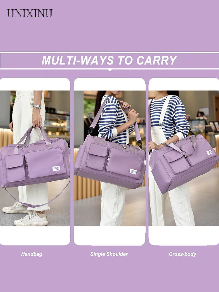 Borsa da viaggio Veyora WeekAir | Capacità di 35 L | Con scomparto per scarpe e separazione umido/secco | Per viaggi in aereo, sport e weekend