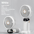AERIONIQ Mini-Ventilatore 3-in-1 | Display LED | 5 Velocità | Batteria con Funzione Powerbank | Portatile & da Appoggiare