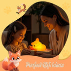 Luce notturna Fuchs in silicone | Ricaricabile, dimmerabile e con timer | Idea regalo carina per bambini e adulti