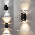 LumiBloc LED Applique da Esterno | Effetto Up & Down | Attacco E27 | Impermeabile IP65 | Design Moderno per Giardino e Balcone
