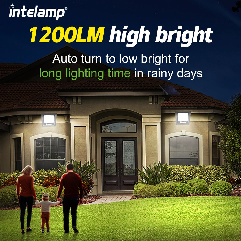 Faro di Sicurezza Solare LED LumiSecure Duo | Set da 2 | 1200LM Super Luminoso | Impermeabile IP65 | Giardino, Cortile & Terrazza