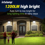 Faro di Sicurezza Solare LED LumiSecure Duo | Set da 2 | 1200LM Super Luminoso | Impermeabile IP65 | Giardino, Cortile & Terrazza