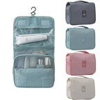 Beauty case da viaggio appeso | 6 scomparti & scomparto per umidità | Compatto & Versatile | Poliestere idrorepellente