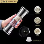 Macina spezie 2-in-1 SPICURA DuoMill | Macina doppia in acciaio inox per sale e pepe | Manuale e stiloso