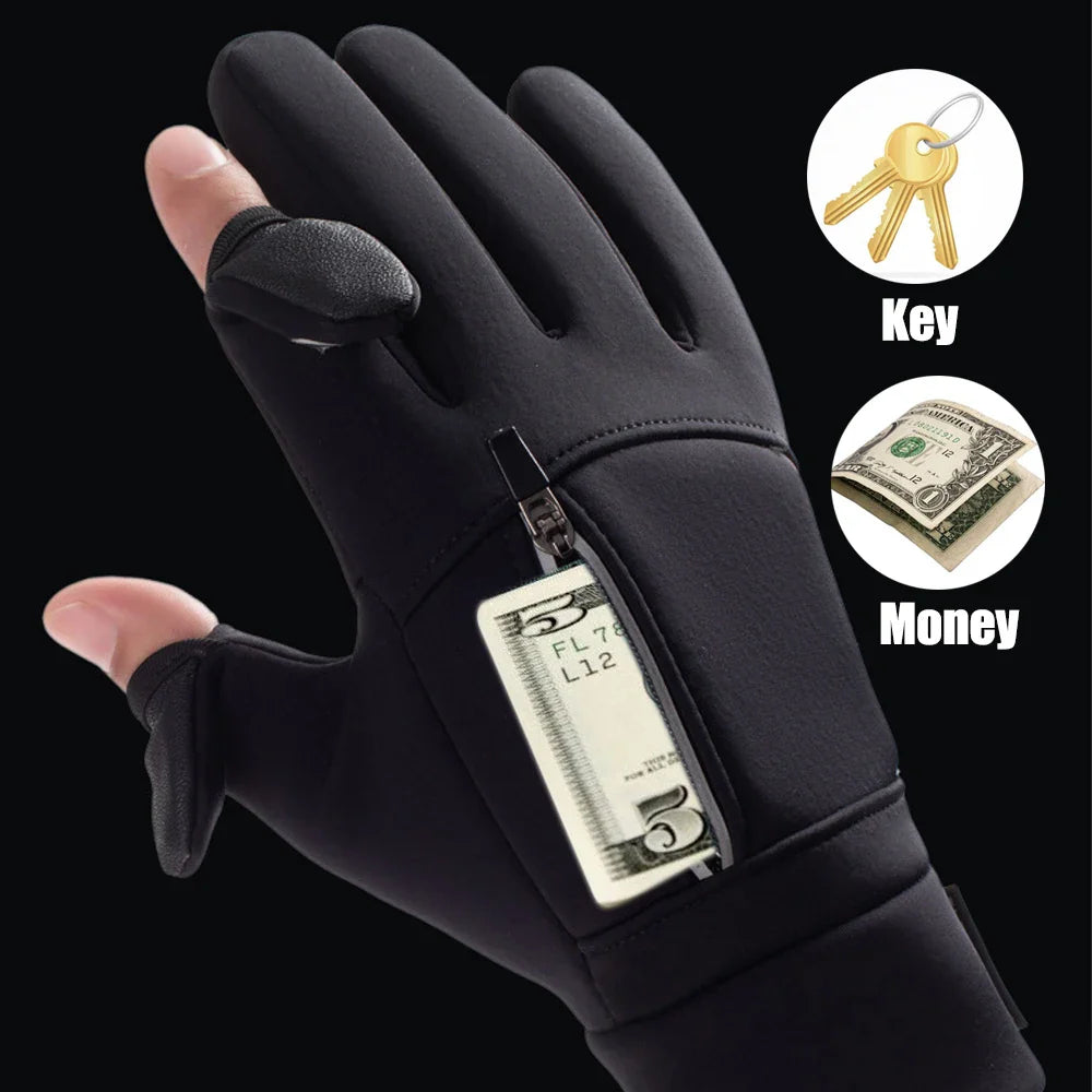 FrostGrip | Guanti invernali con punte delle dita pieghevoli | Impermeabili, antivento e compatibili con il touchscreen | M–XL