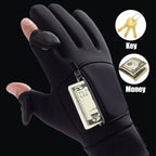 FrostGrip | Guanti invernali con punte delle dita pieghevoli | Impermeabili, antivento e compatibili con il touchscreen | M–XL