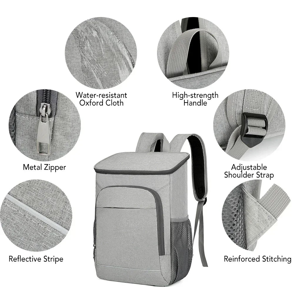 FrostoPak Zaino Termico 30L | Impermeabile & Isolato | Per Campeggio, Escursionismo & Picnic | Tessuto Oxford