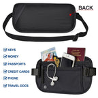 SafeTraveler Marsupio | Protezione RFID | Tasca di sicurezza nascosta | Per donne e uomini