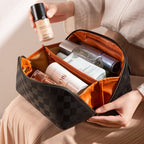 Velvoria Borsa Cosmetica di Lusso per Viaggi e Casa | Con Scomparti e Pelle PU | Resistente all'Acqua e Versatile