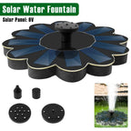 Fontana da giardino solare Spring | 5 ugelli intercambiabili | Risparmio energetico e senza manutenzione | Per laghetto, abbeveratoio per uccelli e balcone