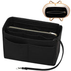 TaschenLuxe Organizer Inlay | Inserto in feltro con cerniera | 15 scomparti & cordino per chiavi | Per borse e shopper