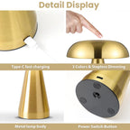 LumoShroom Lampada da Tavolo | Design Retro a Fungo | LED & Dimmerabile | Ricaricabile