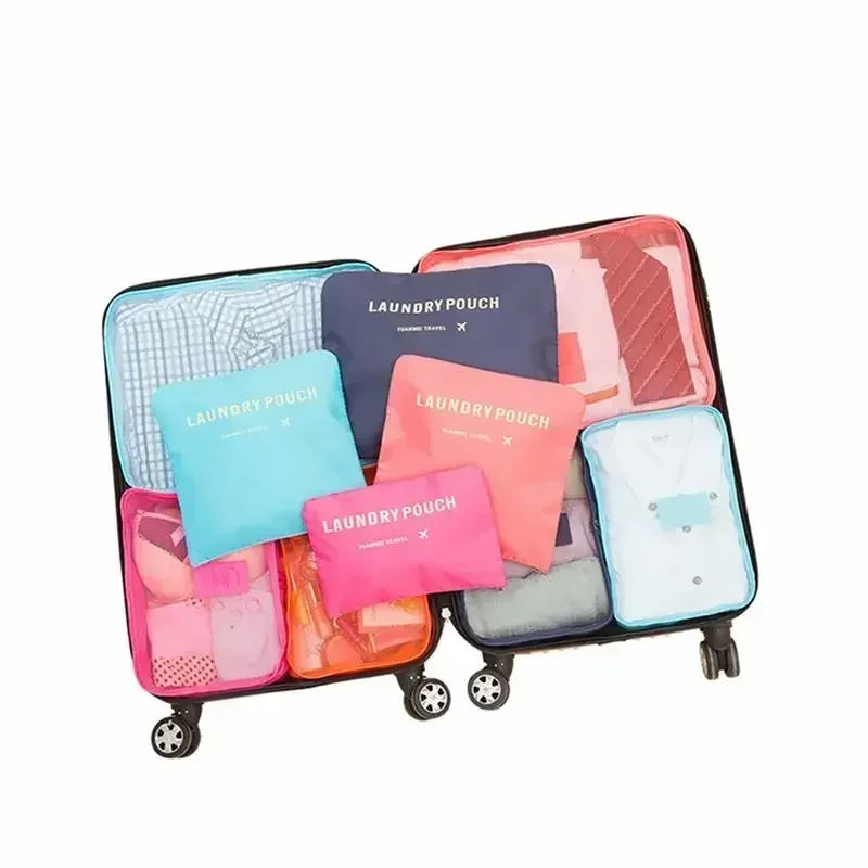 Set di Organizer per Valigia ReiseLina | 6 pezzi | Impermeabile e Salvaspazio | In Tessuto Oxford