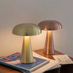 LumoShroom Lampada da Tavolo | Design Retro a Fungo | LED & Dimmerabile | Ricaricabile
