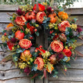 Autumna Charm Ghirlanda Autunnale | Zucca & Rattan | 40 cm | Decorazione Artigianale per Autunno & Ringraziamento