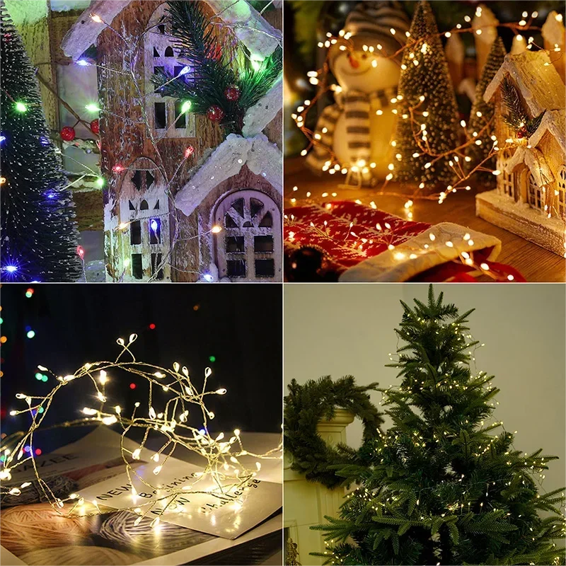 Catena di luci LED Cluster Lumistra | Bianco caldo & Bianco freddo | 36 m Filo d'argento | Impermeabile IP44 | Per Natale, matrimoni & feste