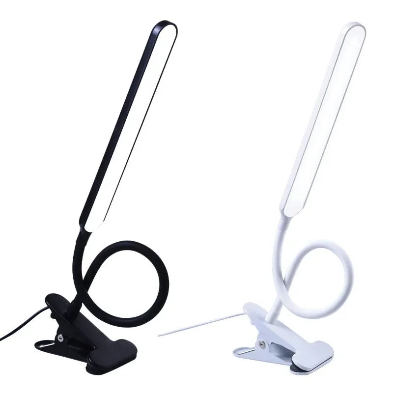 Lampada a morsetto LED LumaFlex | 3 temperature di colore & 10 livelli di luminosità | Funzionamento USB | Braccio flessibile | Amica degli occhi & Dimmerabile