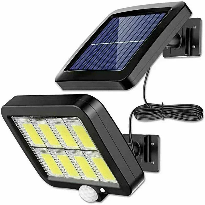 LuminaX Solar | 100 COB LED Lampada Solare | IP65 | Sensore di Movimento & 3 Modalità | Illuminazione Esterna Senza Fili
