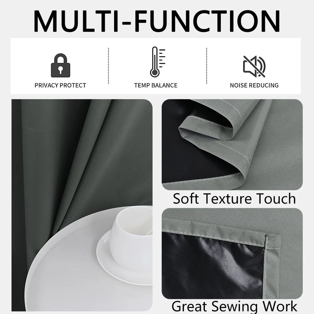LUXEDRAPE - Tende moderne 100% oscuranti con rivestimento per camera da letto e soggiorno