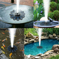 Fontana da giardino solare Spring | 5 ugelli intercambiabili | Risparmio energetico e senza manutenzione | Per laghetto, abbeveratoio per uccelli e balcone