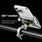 Supporto per Smartphone da Bicicletta RideGrip 360 Pro | Ruotabile a 360° | Lega di Alluminio | Resistente agli Urti e Sicuro | Per Bicicletta, Moto e E-Scooter