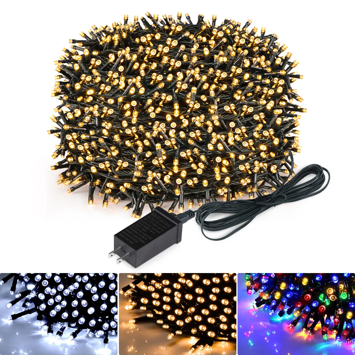 LuminaraX | Catena di luci LED esterna 24V | 8 modalità di illuminazione | Impermeabile IP65 | 10–100 m | Per giardino, casa e decorazioni natalizie