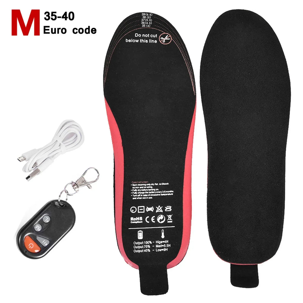 Sole riscaldabili WarmStep Pro | Ricaricabili con telecomando | 3 livelli di riscaldamento | Tagliabili | Scaldapiedi elettrici per inverno e attività all'aperto