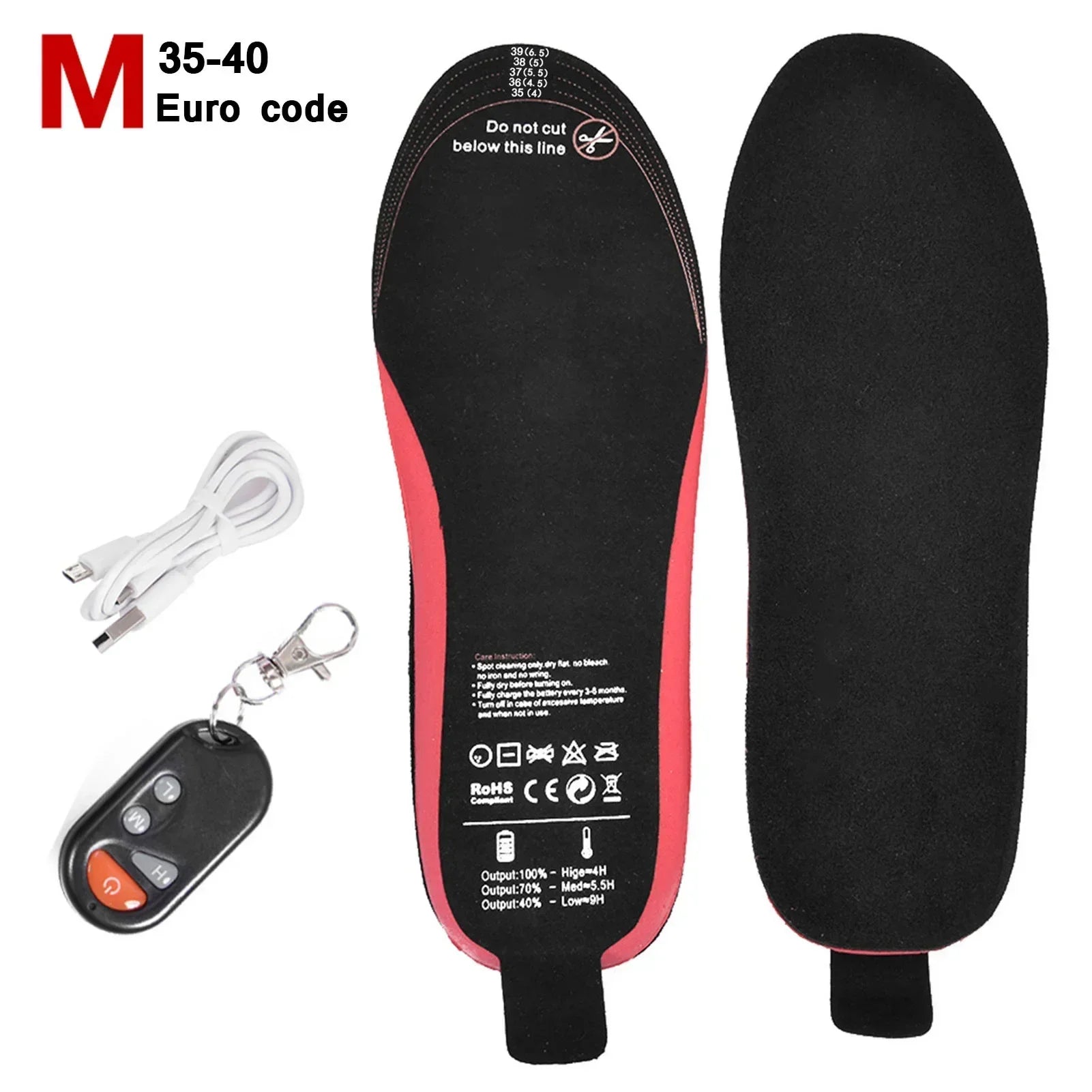 Sole riscaldabili WarmStep Pro | Ricaricabili con telecomando | 3 livelli di riscaldamento | Tagliabili | Scaldapiedi elettrici per inverno e attività all'aperto