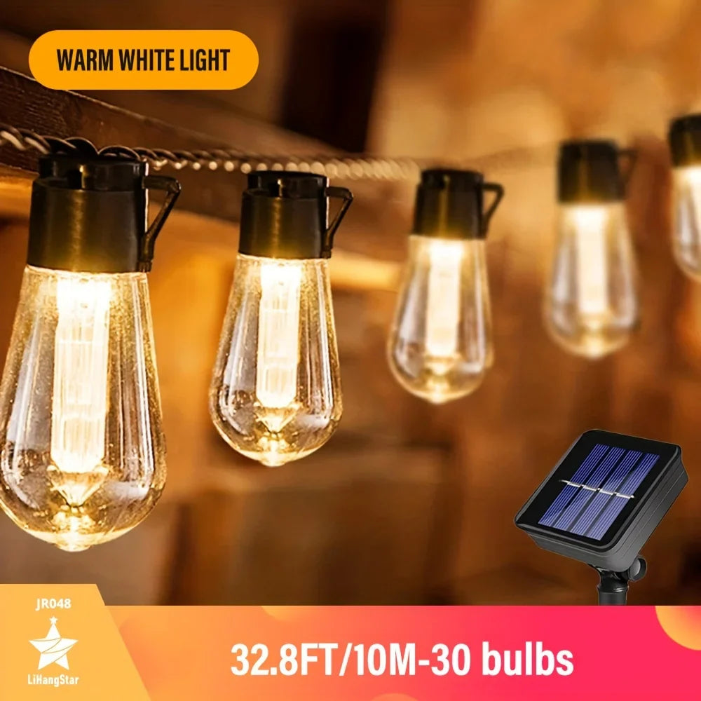 Stringa di luci solari LED SolaLuma | Impermeabile IP44 | Per giardino, terrazza e campeggio | Illuminazione automatica