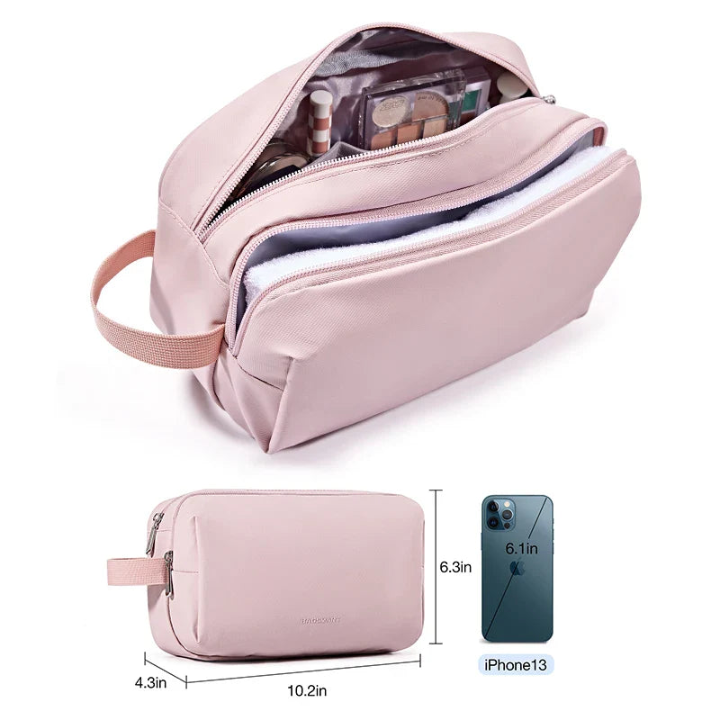 Kosmetixo Pochette da viaggio impermeabile per donne e uomini | Pochette leggera in S/M/L | Accessori da viaggio per prodotti per la cura e trucco | Organizer da viaggio unisex