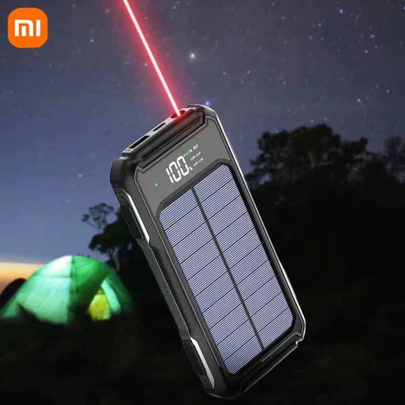 Powerbank Solare Voltora 20K | 20.000mAh | Cavo 4-in-1 | Ricarica Rapida & LED di Emergenza | Per iPhone & Samsung
