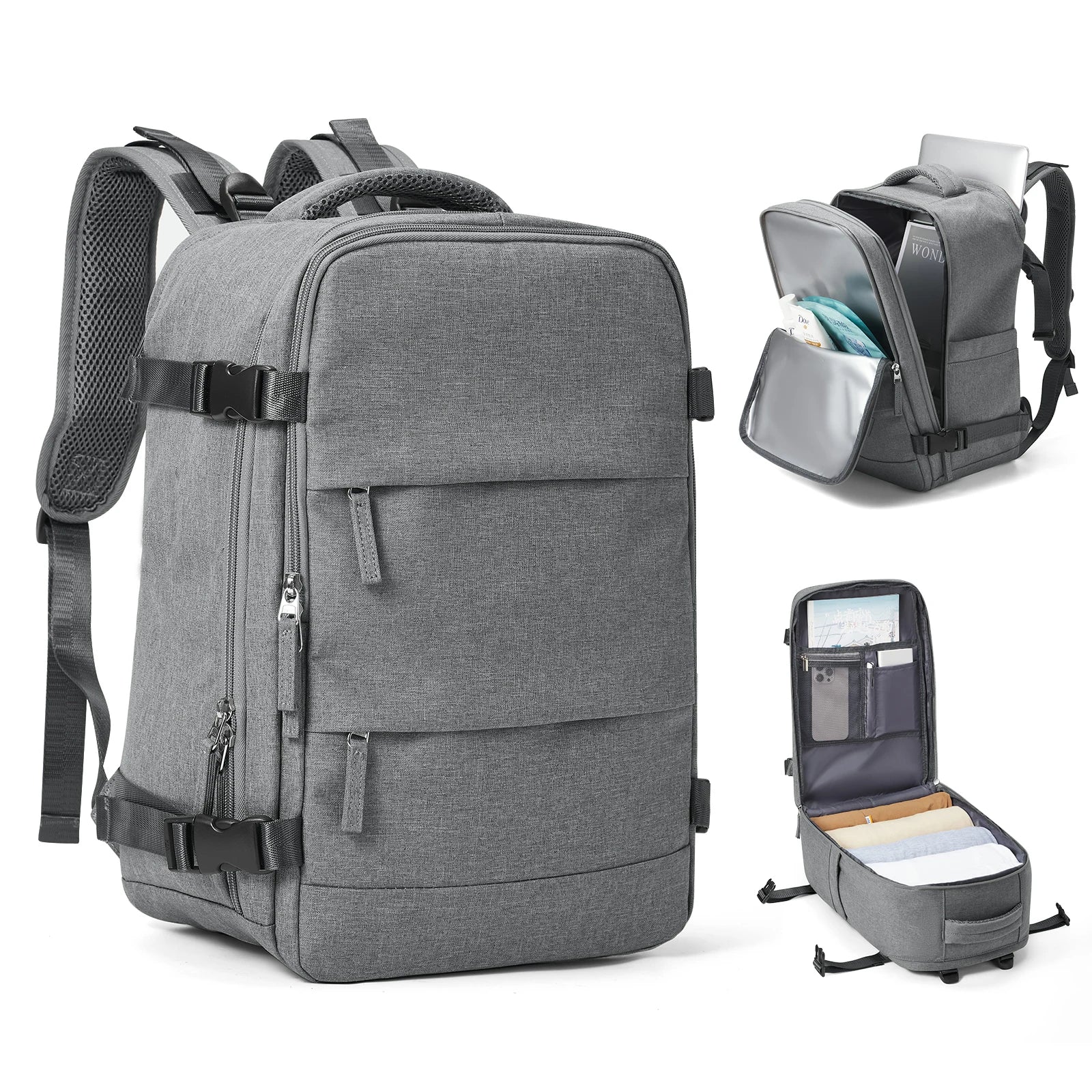 Zaino da Viaggio Travomate | Impermeabile e Versatile | Scomparto per Laptop da 15,6" | Grande Capacità con Separazione Umido-Asciutto