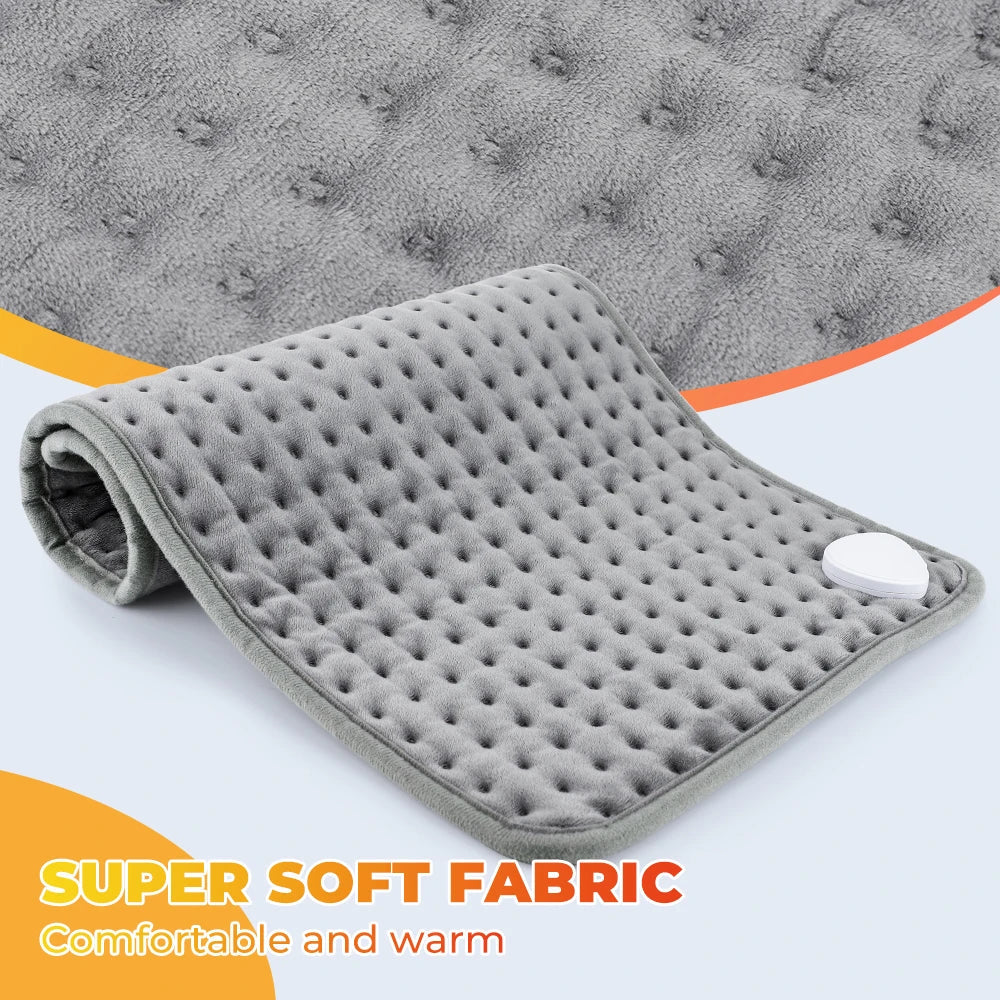 CosiTherm Cuscino Riscaldante | 9 Livelli di Temperatura & 4 Opzioni Timer | Microfibra Super Morbida | 58×29 cm
