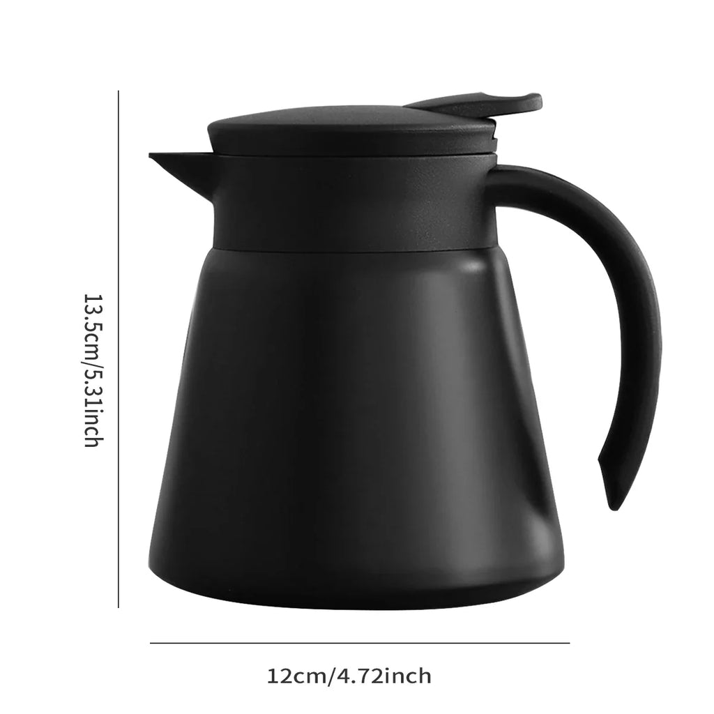 ThermoBrew Caraffa Isolante | Acciaio Inossidabile 304 | A Doppia Parete & Isolamento Vacuum | 6h Caldo / 12h Freddo | 0,5 L