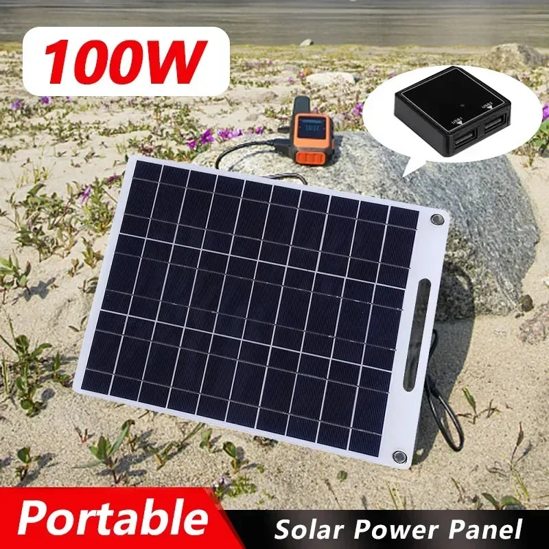 Pannello Solare Portatile SOLVION Charge 100W | 5V | Dual USB | Impermeabile | Outdoor & Campeggio