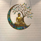 Suncatcher in Acrilico ZenLight | Decorazione Buddha 2D | Accessorio per Finestra e Casa | Design Spirituale degli Ambienti