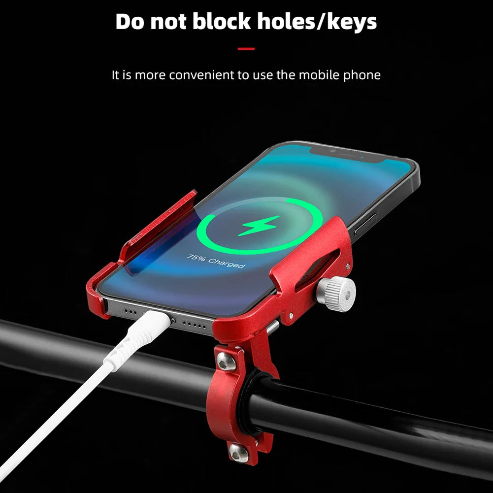 Supporto per Smartphone da Bicicletta RideGrip 360 Pro | Ruotabile a 360° | Lega di Alluminio | Resistente agli Urti e Sicuro | Per Bicicletta, Moto e E-Scooter